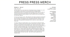 Desktop Screenshot of blog.presspressmerch.com