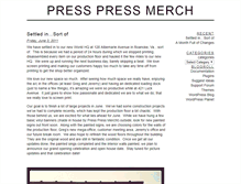 Tablet Screenshot of blog.presspressmerch.com